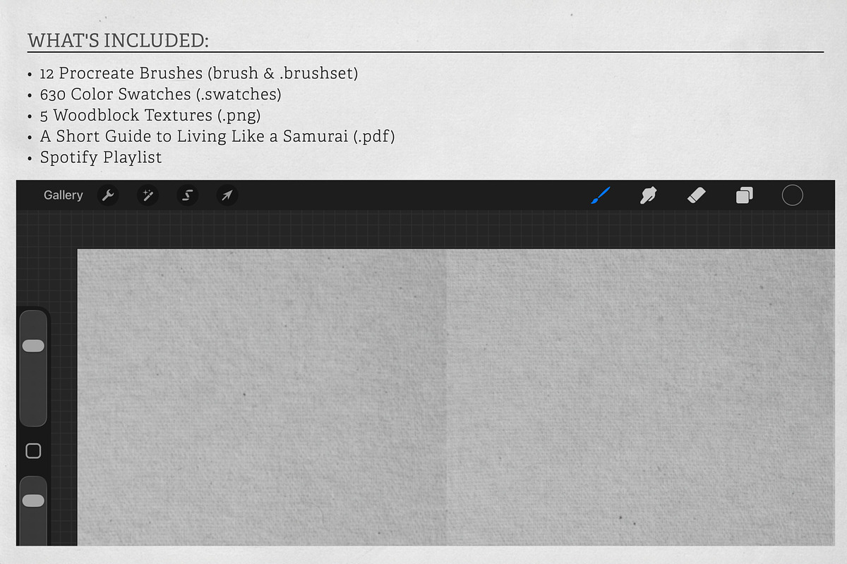 The Samurai Procreate Kit, a Brush Add-On by Digi Life (Photo 3 of 9)