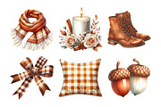 Cozy Caramel & White Fall Clipart, an Illustration by Daily.Designs (Thumbnail 4 of 5)