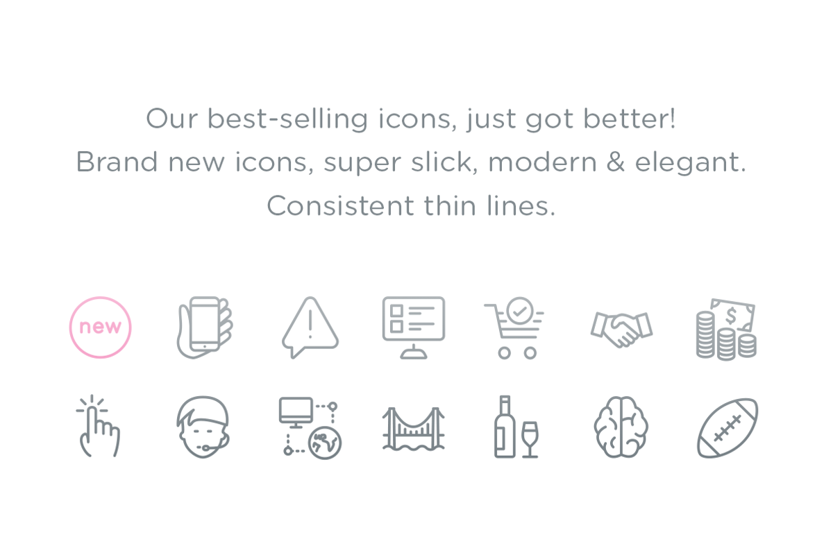Picons Thin - $20 Off, an Outline Icon by Picons.me (Photo 6 of 6)