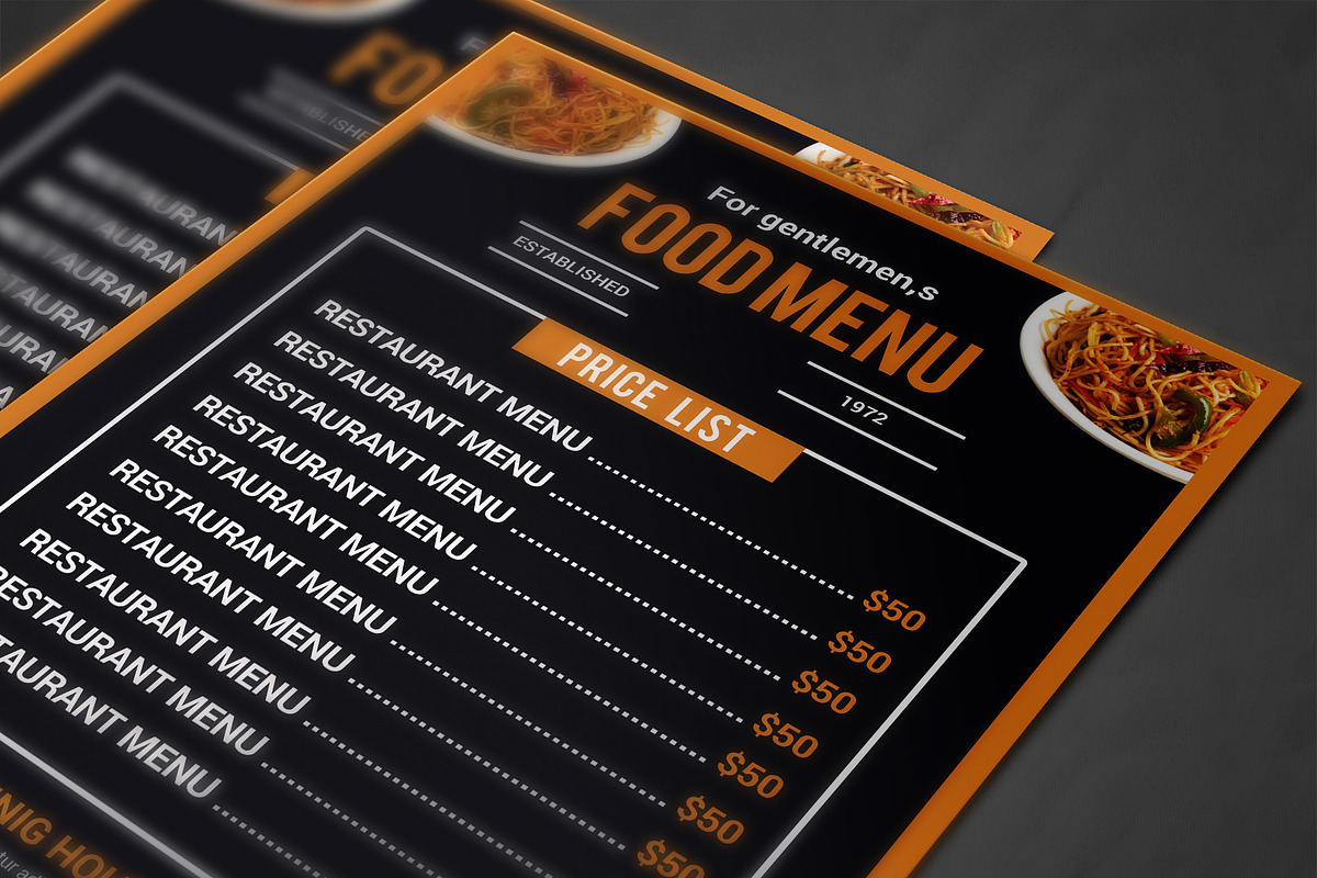 Restaurant Menu, a Flyer Template by AfzaalGraphics (Photo 4 of 4)