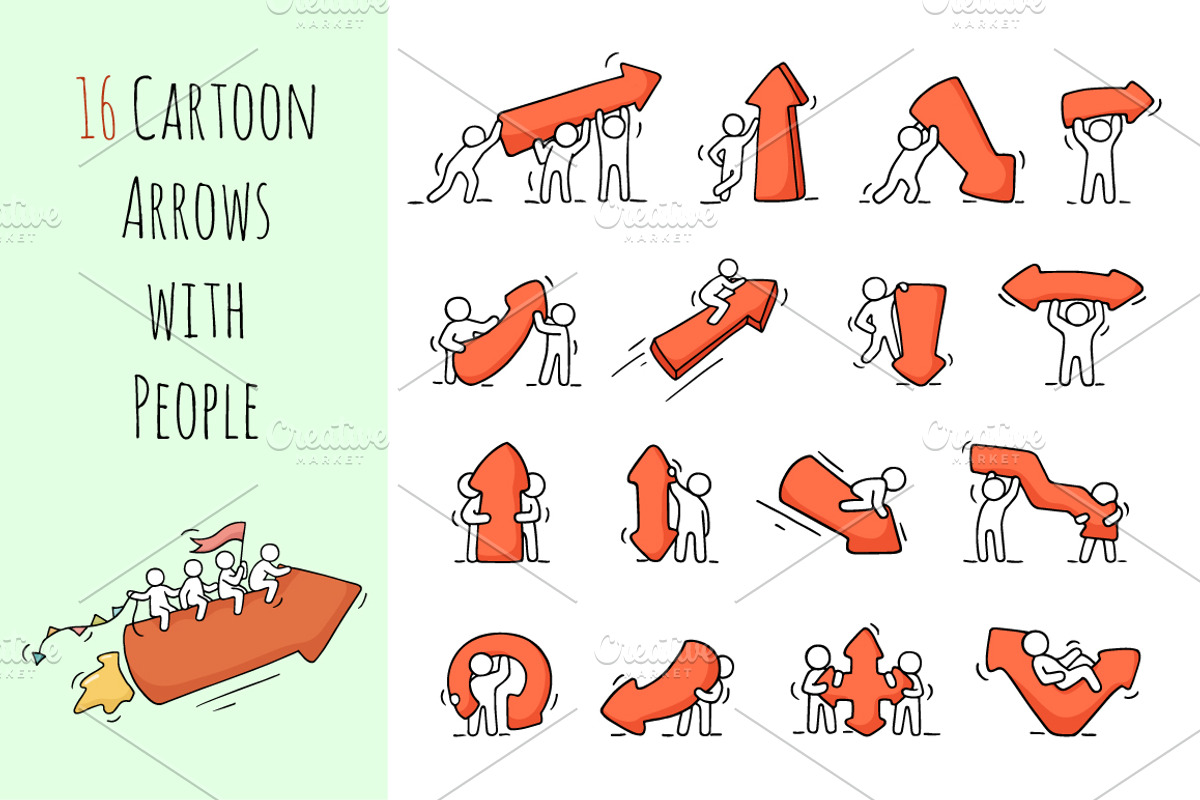 Cartoon arrows with People, an Icon by Sapunkele (Photo 1 of 2)
