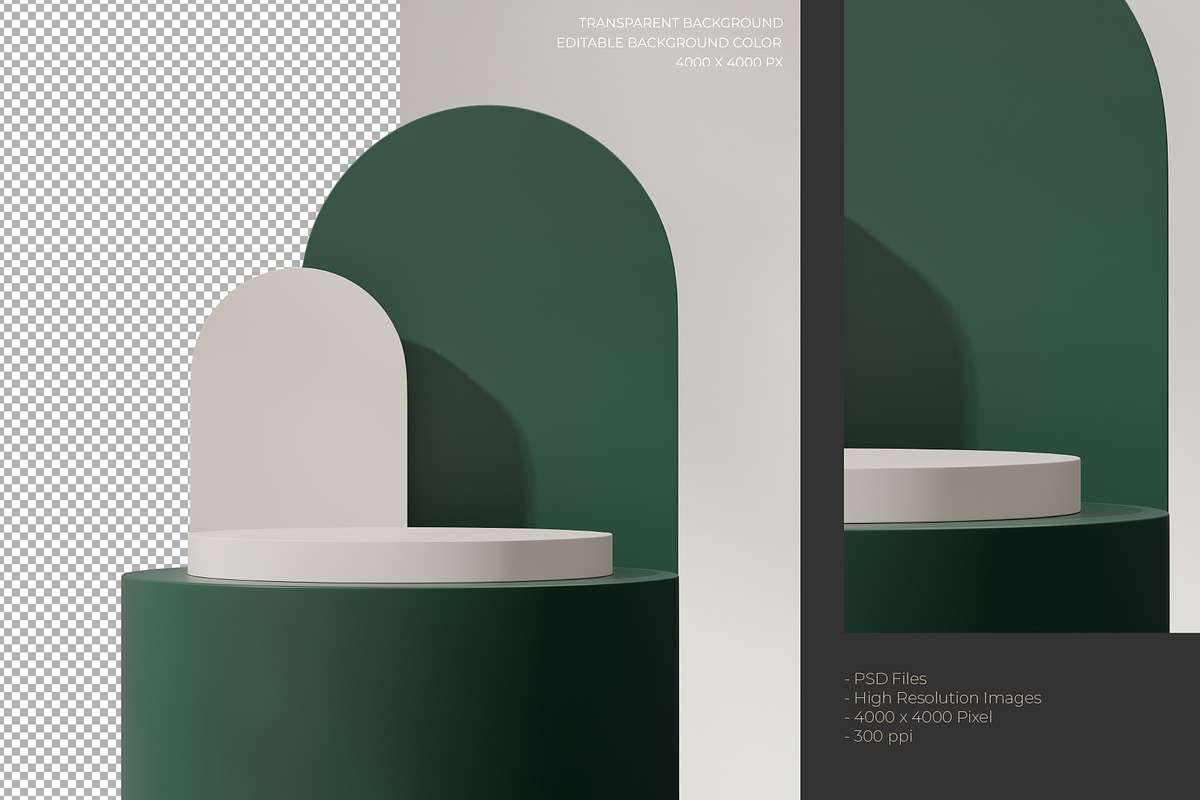 5 Podium with Transparent Background, a Background Graphic by faustudio (Photo 5 of 7)