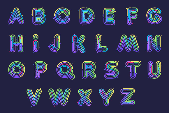 Line Fingerprint Alphabet