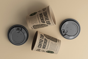 Kraft Coffee Cup Mockup