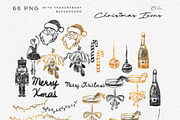 Vintage Golden Christmas Bundle PNG, a Graphic by ollalya (Thumbnail 6 of 9)