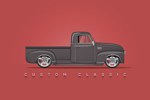 Custom Classic Pickup Vector