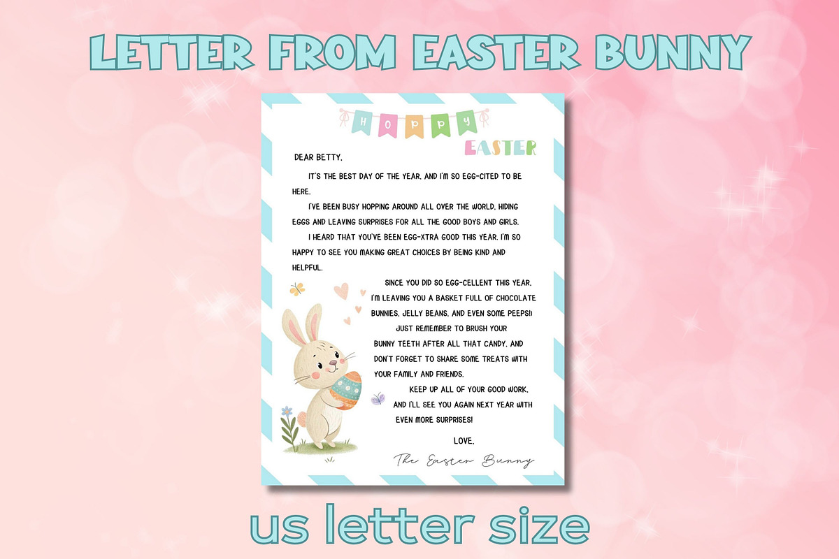 Letter from Easter Bunny #5 - Canva, a Templates & Theme by Adalin Shop (Photo 2 of 11)