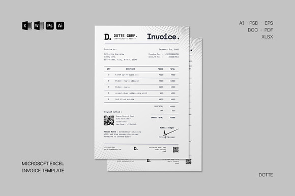 Invoice Template - Dotte preview 4