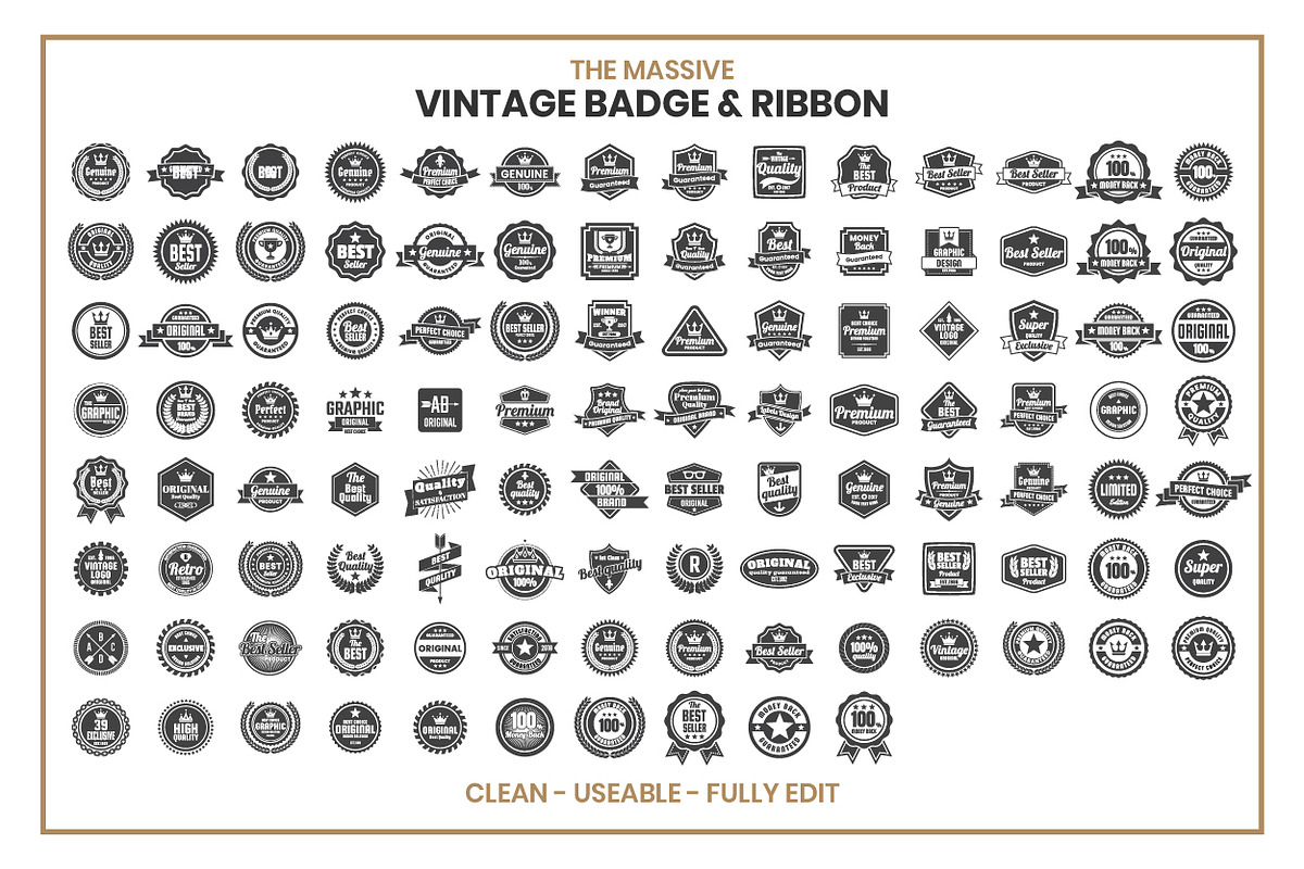 1200 Vintage Badge & Objects, a Branding & Logo Template by Toonsteb (Photo 7 of 20)