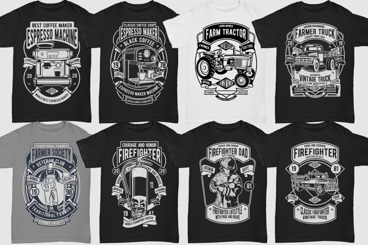 250 Retro Tshirt Designs Bundle #4, an Illustration by roach_graphic (Photo 12 of 34)