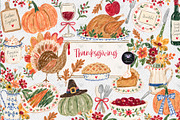 Turkey Dinner Pumpkin Clipart, a Decorative Illustration by BigCakeBee (Thumbnail 1 of 3)