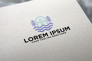 Lake house A letter logo, a Branding & Logo Template by REDVY CREATIVE