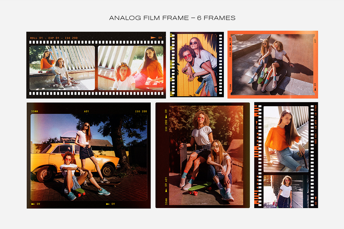Analog Film Strip Frame Template Set, a Mockup by DesignerCandies (Photo 2 of 13)