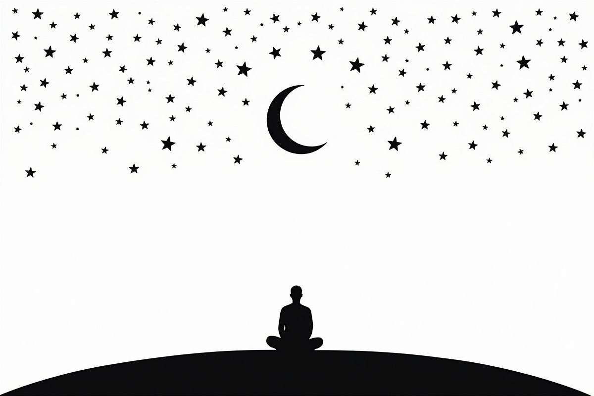 Night Sky Zen Meditation Bundle, an Illustration by hafijul (Photo 3 of 9)