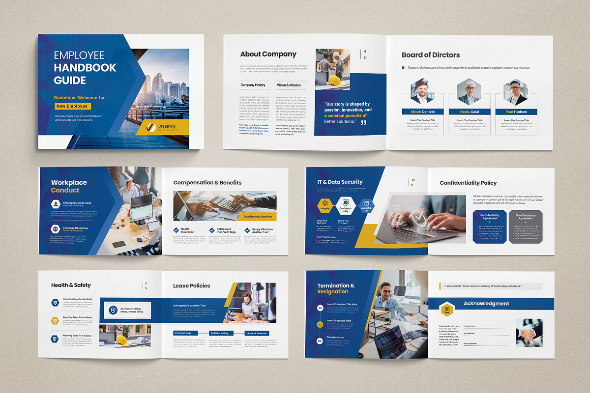 Employee Handbook Guide, a Brochure Template by Creativity-Design (Photo 1 of 6)