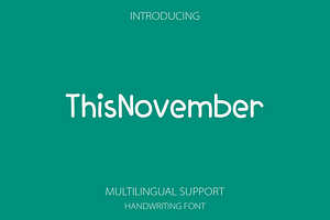 ThisNovember A Handwriting Font