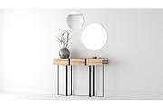Entry Table D - Vase and Mirrors, a Furniture 3D Model by 3DCargo (Thumbnail 1 of 6)