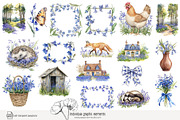 100 bluebell woods clip art, a Seasonal Illustration by Poppy Lane Studio (Thumbnail 3 of 10)
