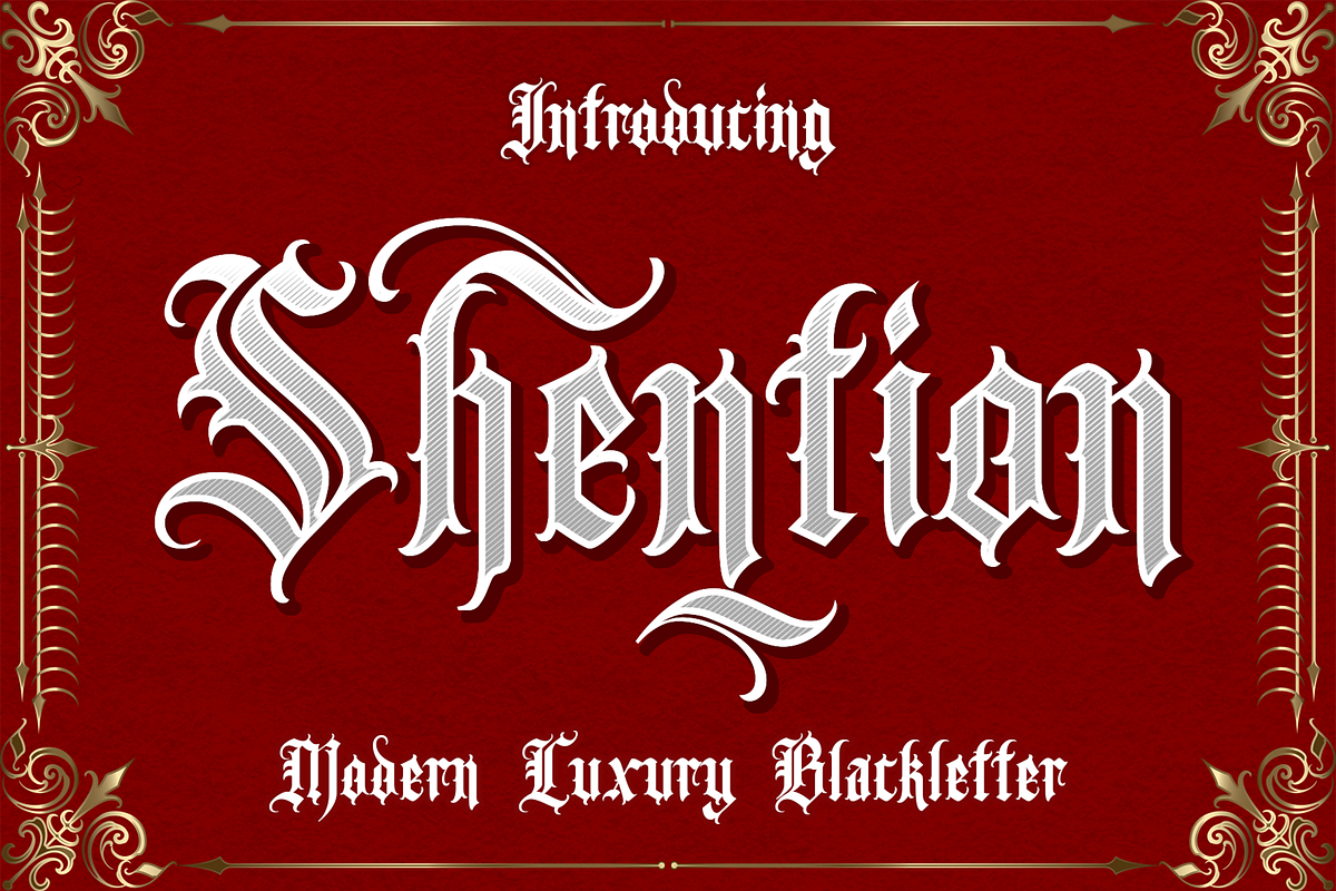 Shention Blackletter, a Blackletter Font by dansdesign (Photo 1 of 8)