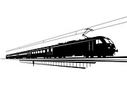 train transport silhouettes, an Illustration by Amazin_art (Thumbnail 16 of 31)
