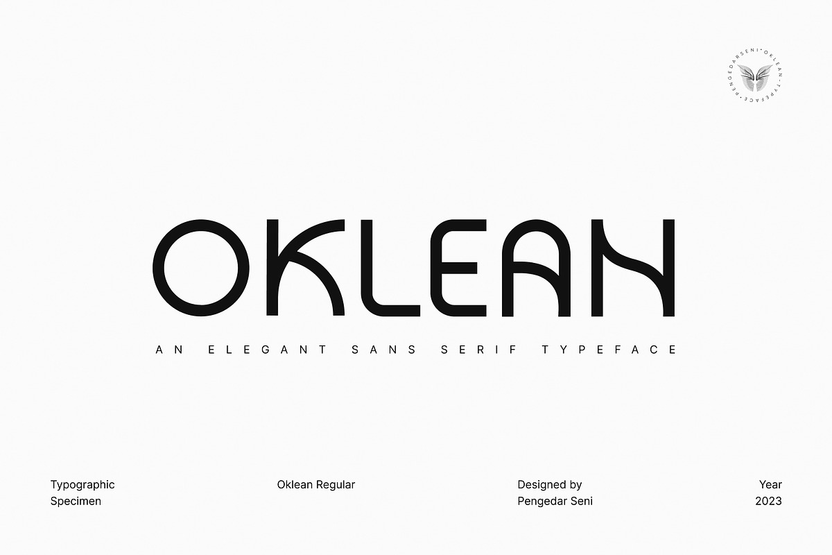 Oklean - Elegant Sans Serif, a Sans Serif Font by Pengedar Seni (Photo 1 of 11)