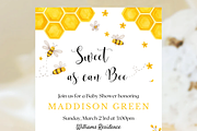 Bee Baby Shower Invitation Bundle, a Card Template by Shinehoon (Thumbnail 4 of 8)