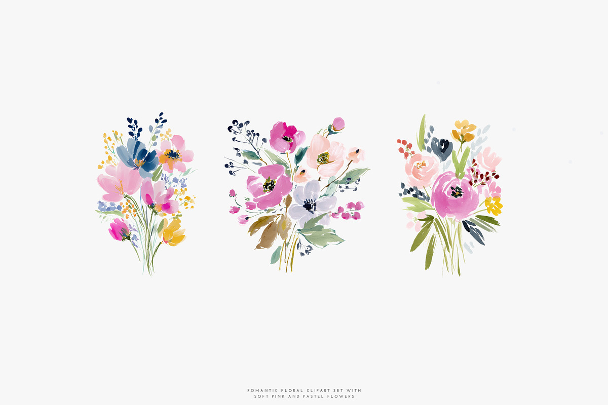 summer garden watercolor florals, a Decorative Illustration by Patishop Art (Photo 8 of 10)