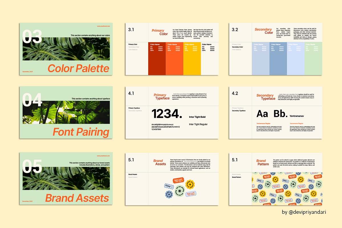 Bold Pastel Brand Guideline Template, a Branding & Logo Template by digitalsbydepi (Photo 4 of 6)