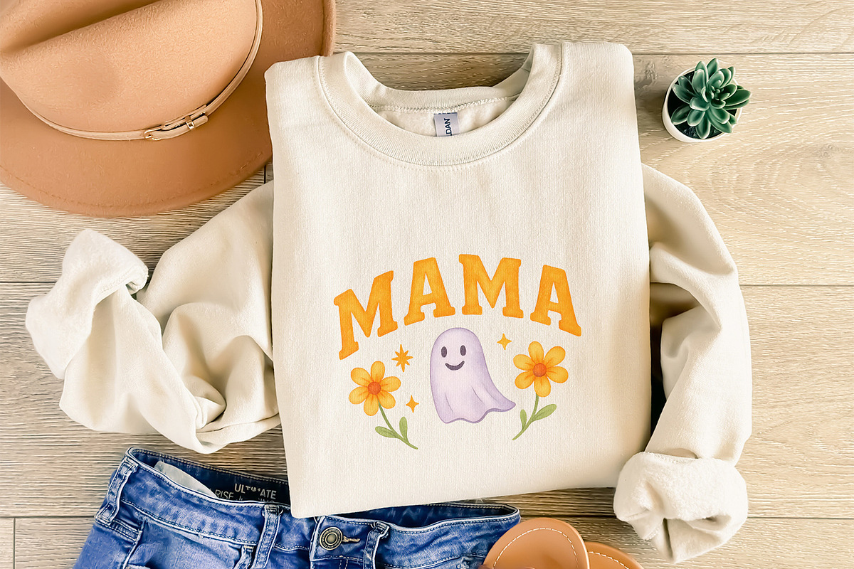 Mama PNG, Cute Ghost Floral, an Illustration by SharpMarketplace (Photo 8 of 9)