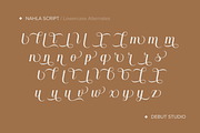 Nahla Script Regular, a Script Font by Debut Studio (Thumbnail 8 of 16)