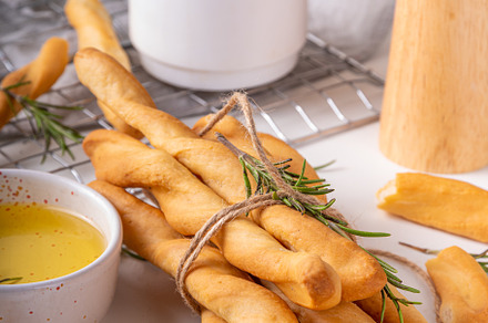 Homemade grissini breadsticks, a Food & Drink Photo by Rimma