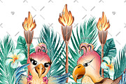 Cute Parrots Watercolor Cliparts, an Animal Illustration by Phantasia Design (Thumbnail 5 of 8)