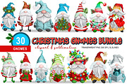 Christmas Gnomes Holiday Clipart, an Illustration by SLS Lines (Thumbnail 1 of 7)
