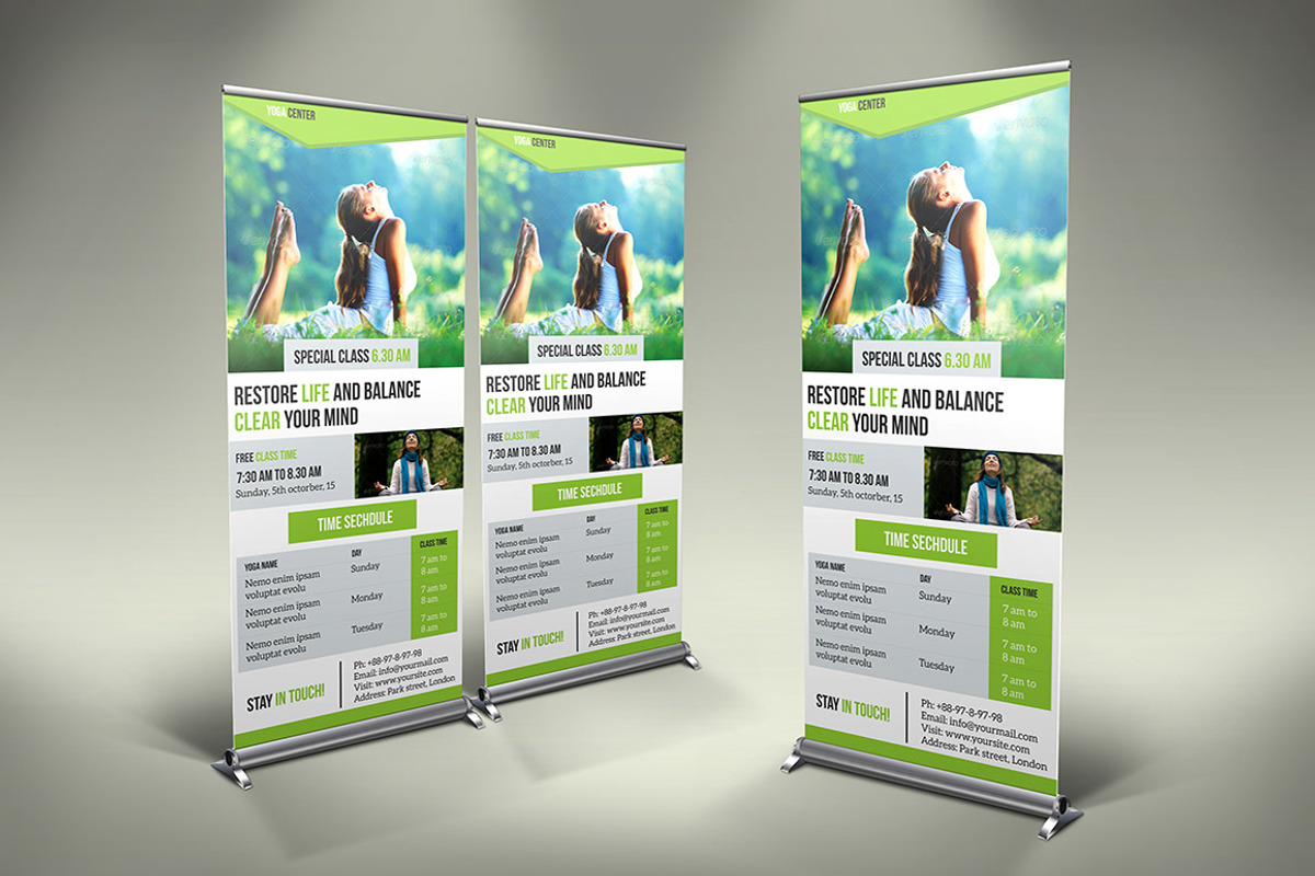 Yoga Roll up, a Stationery Template by DGTouch