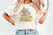 Watercolor Little Wooden House Clipa, an Illustration by Watercolor design (Thumbnail 5 of 12)