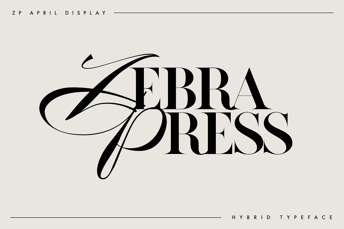 ZP APRIL - Luxury Hybrid Font, a Script Font by Zebra Press (Photo 13 of 13)