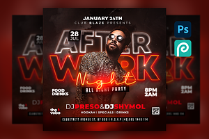 Party Flyer, Club Flyer PSD Template