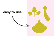 FOOD SHAPES SET (53 ELEMENTS), an Outline Icon by Bonfloret Studio (Thumbnail 8 of 9)