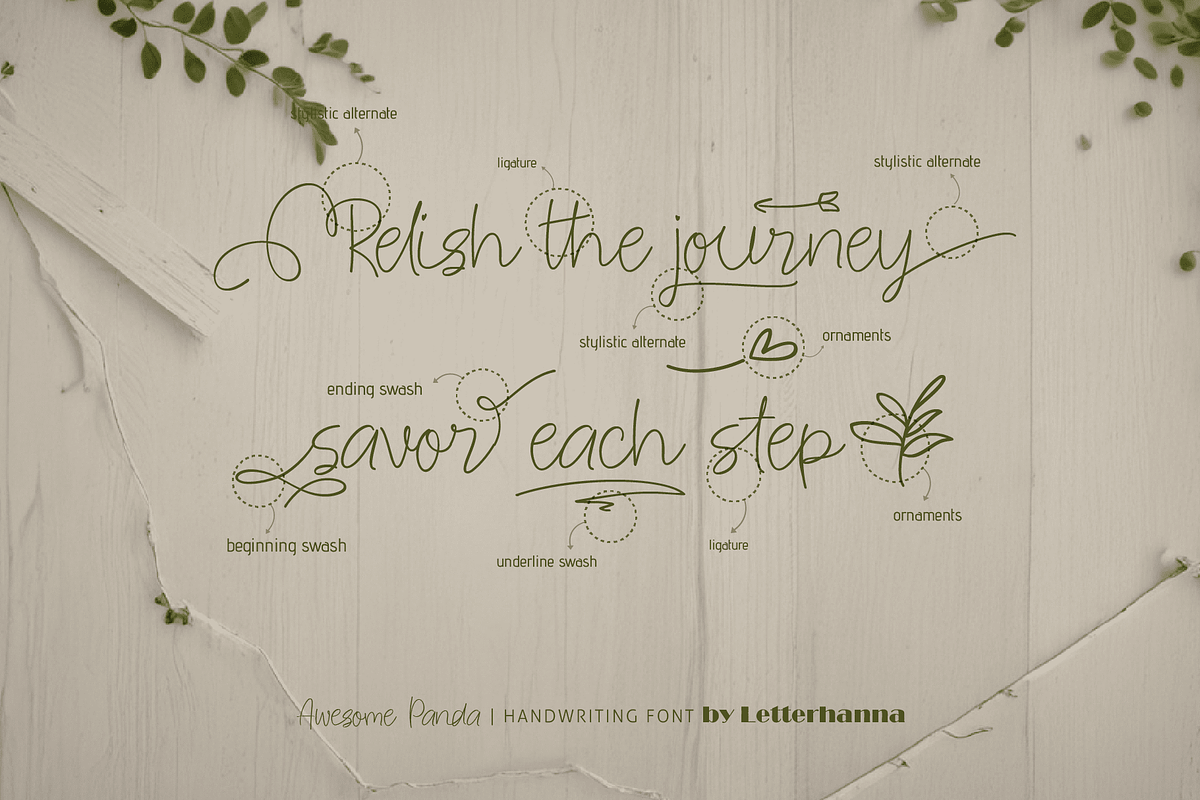 Awesome Panda Font, a Handwritten Font by Letterhanna Studio (Photo 12 of 16)