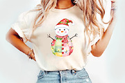 Christmas patchwork PNG, an Illustration by Watercolor design (Thumbnail 3 of 3)