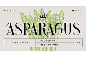 Asparagus, sketch organic vegetable, a Food Illustration by Foxys Graphic