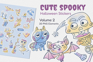 Cute Spooky Halloween Stickers Vol 2