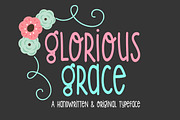 Glorious Grace-Handwritten Font, a Sans Serif Font by Sabrina Schleiger Design (Thumbnail 1 of 3)