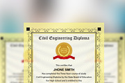 Engineering Diploma Certificates, a Stationery Template by shujaktk (Thumbnail 2 of 5)