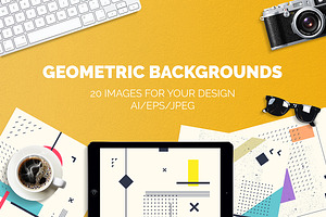 Set of geometric backgrounds        