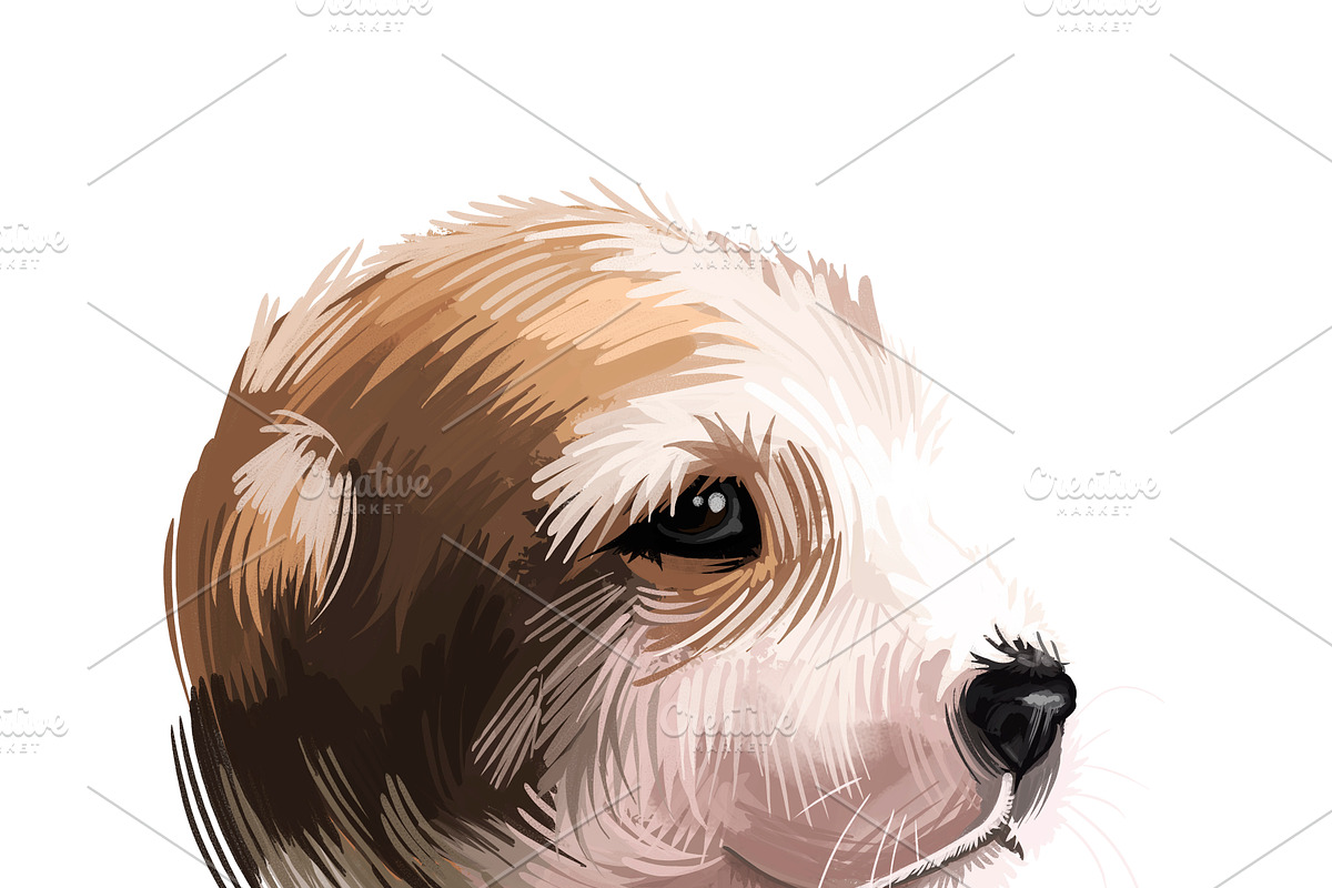 Puppies Dog Breeds Big Bundle 135Pcs, an Animal Illustration by Dneprstock (Photo 4 of 68)