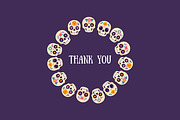 Cute Day of the Dead Set, a Seasonal Illustration by Bielousova Art (Thumbnail 9 of 9)
