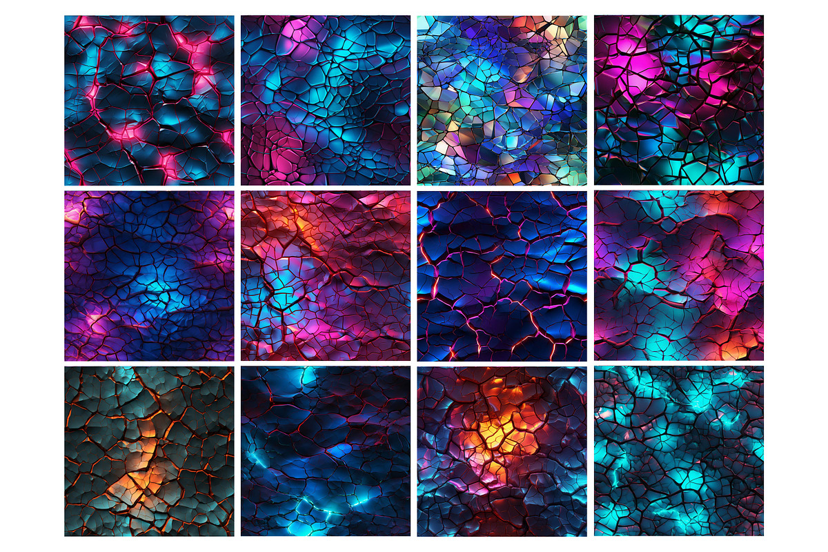 Neon Crack Texture Seamless Pattern, a Pattern Graphic by Forhadx5 (Photo 6 of 11)