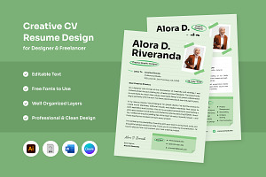 Expressive Resume for Creative Freel, a Resume Template by twinstd