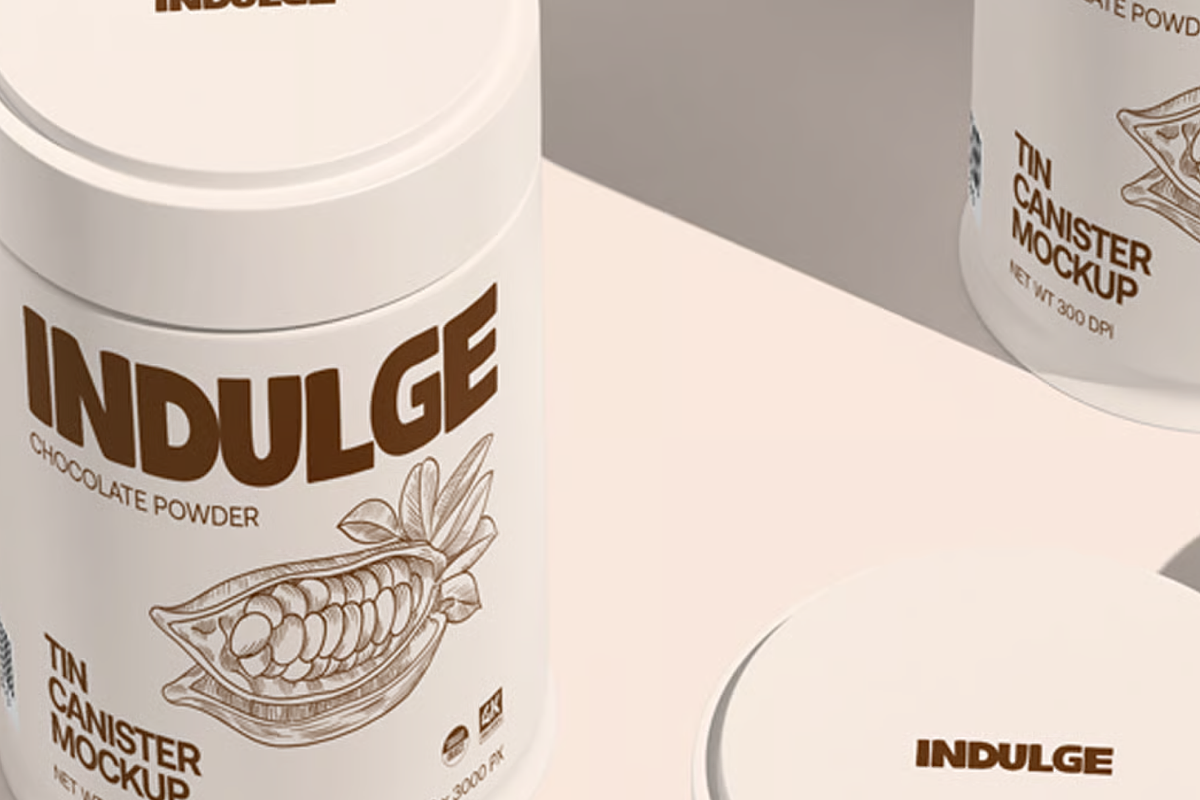 Tin Can Mockup 2 Views, a Packaging Mockup by graphicsauce (Photo 3 of 4)